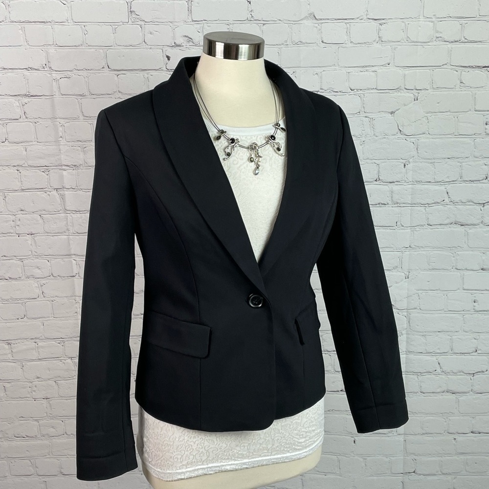 C&B Black Single Button Blazer Size Medium